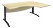 Burocean Idra - Escritorio - rectangular curvado (derecha) - arce - antracita base