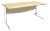 Burocean Idra - Escritorio - rectangular - arce - blanco base
