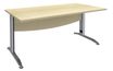 Burocean Idra - Escritorio - rectangular - arce - aluminio base
