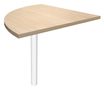 Burocean - Componente de escritorio - esquina a 90º - roble claro - blanco base