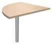 Burocean - Componente de escritorio - esquina a 90º - roble claro - aluminio base