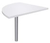 Burocean - Componente de escritorio - esquina a 90º - blanco perla - aluminio base