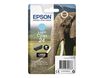 Epson 24 - 5.1 ml - cián claro - original - cartucho de tinta - para Expression Photo XP-55, 750, 760, 850, 860, 950, 960, 970; Expression Premium XP-750, 850