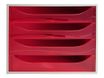 Exacompta Classic ECOBOX - Armario de cajones - 4 cajones - gris, transparent raspberry