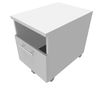 Simmob Ineo - Pedestal - móvil - 2 cajones - MDF - blanco