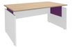 Simmob INEO - Escritorio - rectangular - roble claro - blanco base