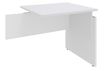 ROUXEL Ineo - Componente de escritorio en L - rectangular - blanco perla - blanco base