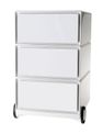 Paperflow easyBox - Pedestal - móvil - 3 cajones - plástico ABS, poliestireno - blanco