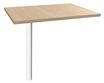 Burocean - Componente de escritorio - rectangular - roble claro - blanco base