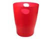 Exacompta ECOBIN Classic - Cesto de basura - 15 L - asas - polipropileno (PP) - transparent carmine red