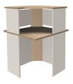Burocean LUMEA - escritorio de recepcionista - esquina a 90º - roble claro