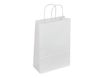 Logistipack - Bolsa de regalo - ampliable - 22 cm x 10 cm x 31 cm - kraft white - paquete de 50