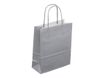 Logistipack - Bolsa de regalo - ampliable - 18 cm x 8 cm x 22 cm - plata - paquete de 50
