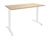 Burocean - Mesa - rectangular - ajuste de la altura eléctrico - roble - blanco base