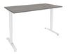Burocean Nivo - Escritorio - rectangular - ajuste de la altura eléctrico - roble gris - blanco base