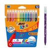 BIC KiDS Couleur - Rotulador de punta de fibra - colores surtidos - tinta al agua - 0.8 mm - medio (paquete de 12)