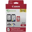 Canon PG-545 XL/CL-546XL Photo Value Pack - Negro, amarillo, cián, magenta, color (cian, magenta, amarillo) - original - kit de tanque de tinta / papel - para PIXMA TR4551, TR4650, TR4651, TS3350, TS3351, TS3352, TS3355, TS3450, TS3451, TS3452