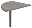 Burocean - Componente de escritorio - esquina a 90º - roble gris - antracita base