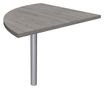 Burocean - Componente de escritorio - esquina a 90º - roble gris - aluminio base
