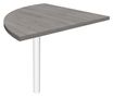 Burocean - Componente de escritorio - esquina a 90º - roble gris - blanco base