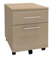 Burocean Steely Manager - Pedestal - móvil - 2 cajones - roble claro