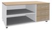 Burocean Steely Manager - Unidad de almacenamiento - móvil - 3 cajones - blanco, roble claro