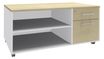 Burocean Steely Manager - Unidad de almacenamiento - móvil - 2 cajones - blanco, arce
