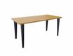 Vinco Evidence - Mesa - rectangular - haya natural - RAL 7016, gris antracita base