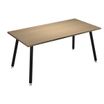 Artarredi Leonardo - Escritorio - rectangular - roble - negro mate base