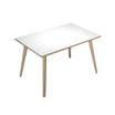 Artarredi Leonardo - Escritorio - rectangular - blanco - negro mate base