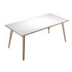 Artarredi Leonardo - Escritorio - rectangular - blanco - negro mate base