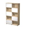 Artarredi Tetris - Librería - 5 baldas - 5 Puertas - aglomerado - blanco, roble