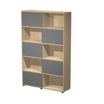 Artarredi Tetris - Librería - 5 baldas - 5 Puertas - aglomerado - roble, antracita