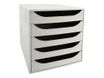 Le Dauphin Ecobox - Armario de cajones - 5 cajones - para A4 Plus - gris