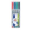 STAEDTLER Lumocolor 315 - Marcador - no permanente - negro, rojo, azul, verde - 1 mm - medio (paquete de 4)