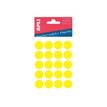8410782020639-APLI PAPER - Adhésif permanent - jaune - diamètre 19 mm 100 étiquette(s) (5 feuille(s) x 20)-P_3847_1-0