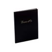 Exacompta - Guest book - historial - 260 x 220 mm - retrato - 50 hojas / 100 páginas - papel blanco - liso - tapa negra - Balacron