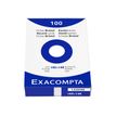 Exacompta - Tarjeta de registros - A6 - blanco - liso (paquete de 100)