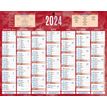 CBG Bleu & rouge 215 - Bank calendar - montaje en pared - 2020 - 7 meses en página - 210 x 265 mm - fecha
