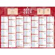 CBG Bleu & rouge 222 - Bank calendar - montaje en pared - 2020 - 7 meses en página - 320 x 420 mm - fecha