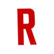 PICKUP LETTERING MONO Nobel - Etiqueta autoadhesiva - preimpreso: R - rojo satinado