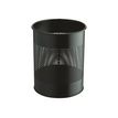 DURABLE - Cesto de basura - redondo - 15 L - acero - negro