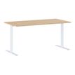 Gautier office YES! - Mesa - rectangular - roble natural - blanco base