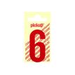 PICKUP LETTERING MONO Nobel - Etiqueta autoadhesiva - preimpreso: 6 - rojo satinado