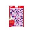 APLI kids - Adhesivo de decoración - cuadrado - 6 hojas - rosa, lila - no permanente (paquete de 756)