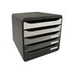 Exacompta BIG-BOX PLUS Shades of Grey - Armario de cajones - 5 cajones - para A4 Plus - tonos de gris