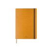 Oberthur Carmen - Cuaderno - historial - A6 - 100 hojas / 200 páginas - papel marfil - liso - mustard cover - cuero
