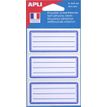APLI-Agipa - Blanco, azul, forrado - 34 x 75 mm 24 uds. etiquetas