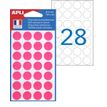 Apli Agipa - Adhesivo de decoración - círculo - 1,5 cm de diámetro - 6 hojas - rosa pastel - permanente (paquete de 168)