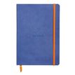 RHODIA Rhodiarama - Cuaderno - A5 - 80 hojas / 160 páginas - reglado - azul zafiro - cuero sintético